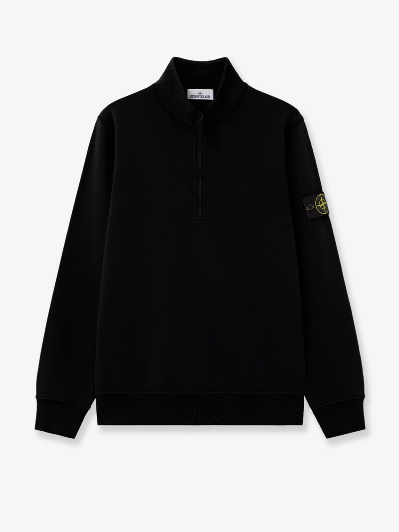 Stone Island Stone Island Cotton Sweatshirt With Side Logo Patch - World Class Fashion