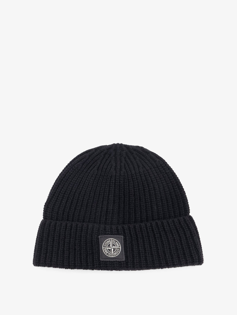 Stone Island Stone Island Geelong Virgin Wool Hat Black - World Class Fashion
