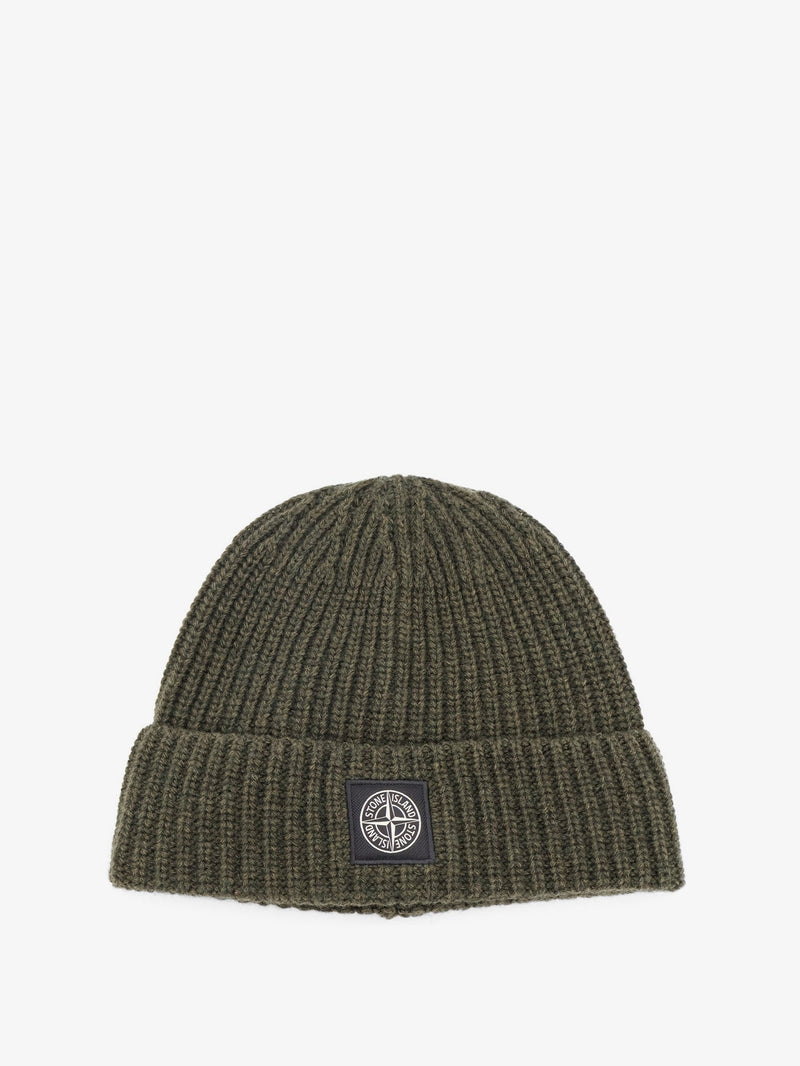 Stone Island Stone Island Geelong Virgin Wool Hat Green - World Class Fashion