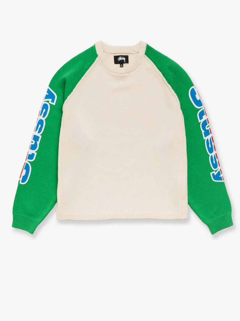 Stussy Stussy Two-Tone Raglan Sweater Beige - World Class Fashion
