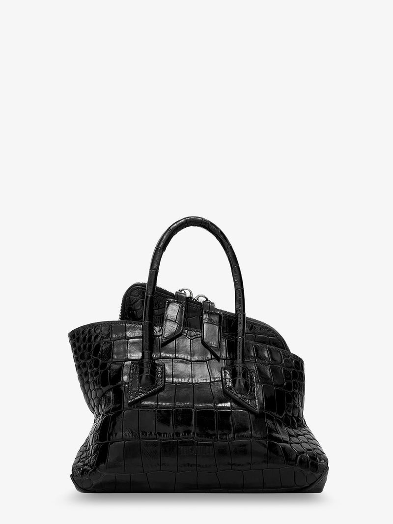 The Attico The Attico La Passeggiata Mini Croco Effect Leather Handbag - World Class Fashion