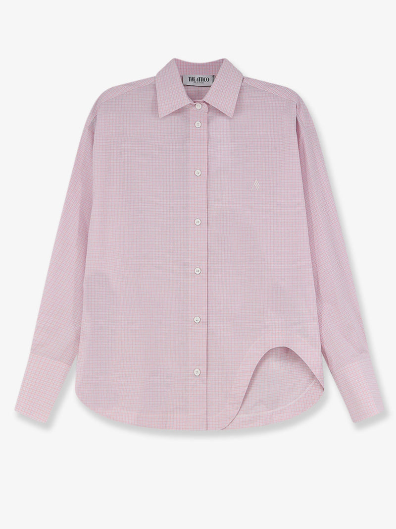 The Attico The Attico Cotton Shirt With Front Embroidered Logo - World Class Fashion