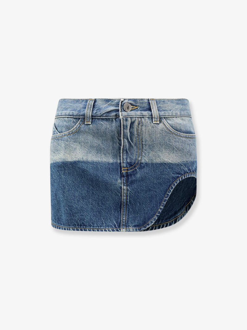 The Attico The Attico Blue Denim Mini Skirt - World Class Fashion