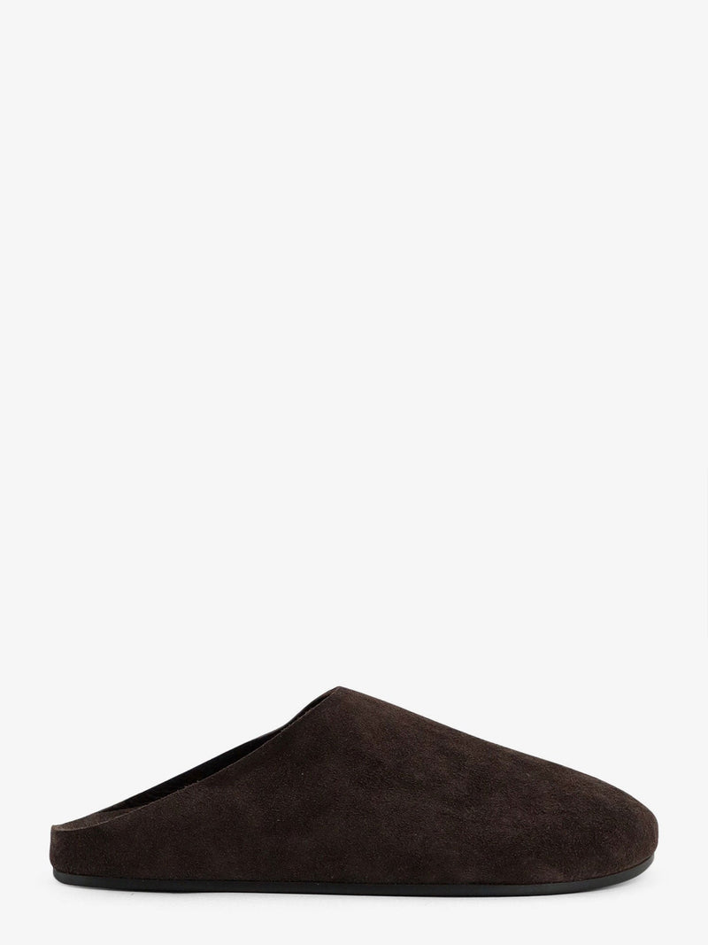 The Row The Row Hammered Leather Sandals Brown - World Class Fashion