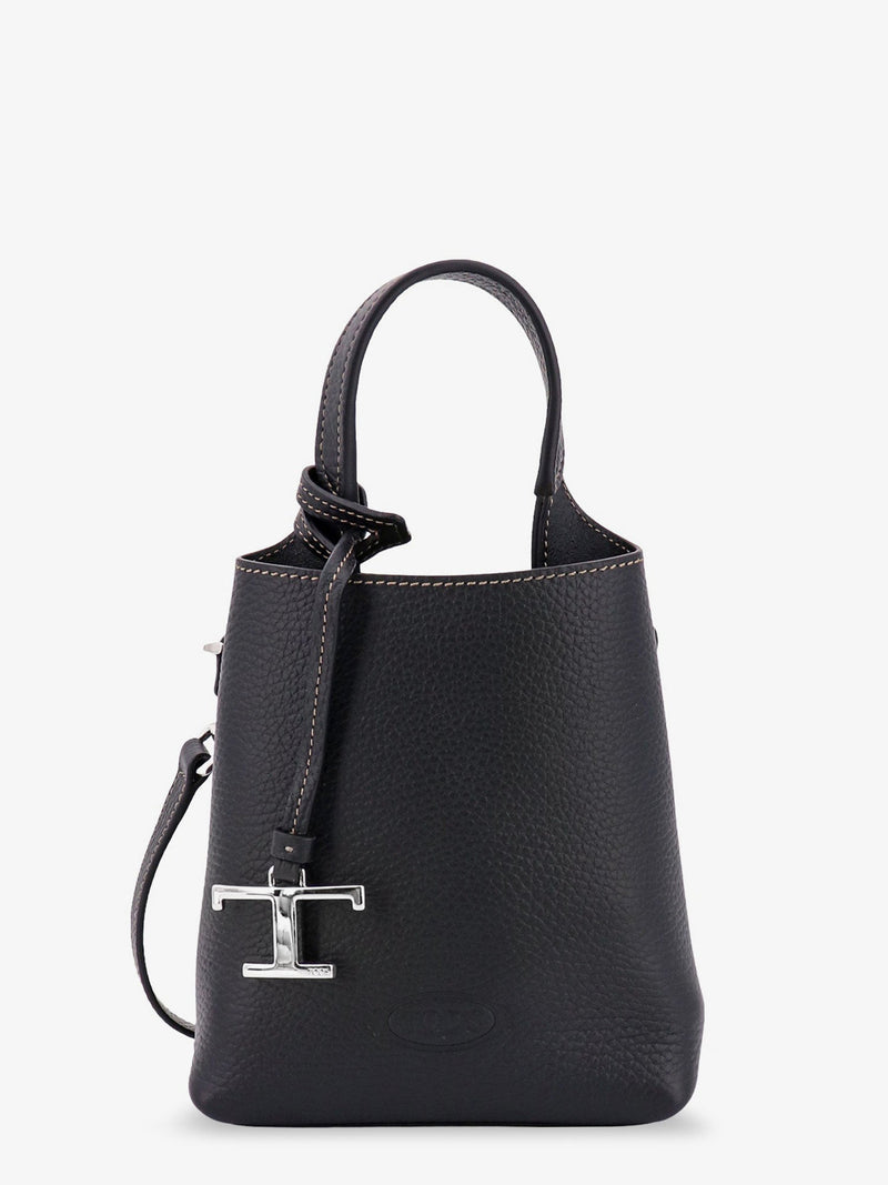 Tod’s Tod's Textured Leather Micro Crossbody Bag Black - World Class Fashion