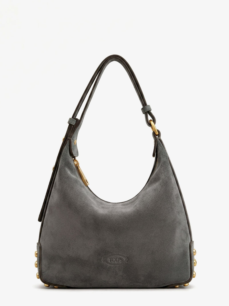 Tod’s Tod's Mini Bag Metal Dots Suede Grey Women - World Class Fashion