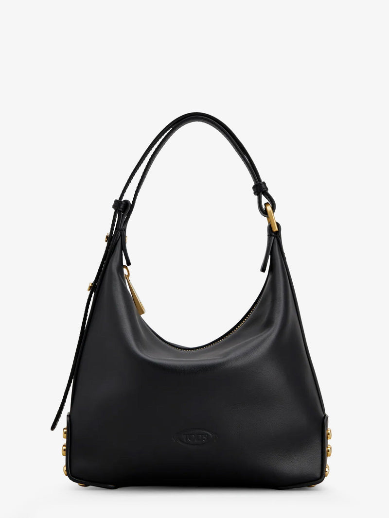 Tod’s Tod's Mini Bag Metal Dots Leather Shoulder Bag Black - World Class Fashion