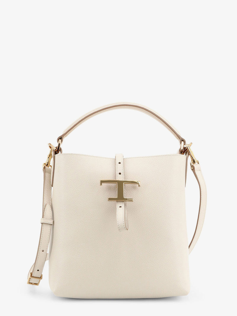 Tod’s Tod's T Timeless Leather Crossbody Bag Beige - World Class Fashion