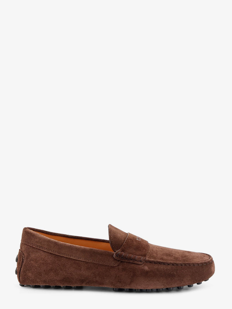 Tod’s Tod's Suede Loafers with Gommini Detail Brown - World Class Fashion