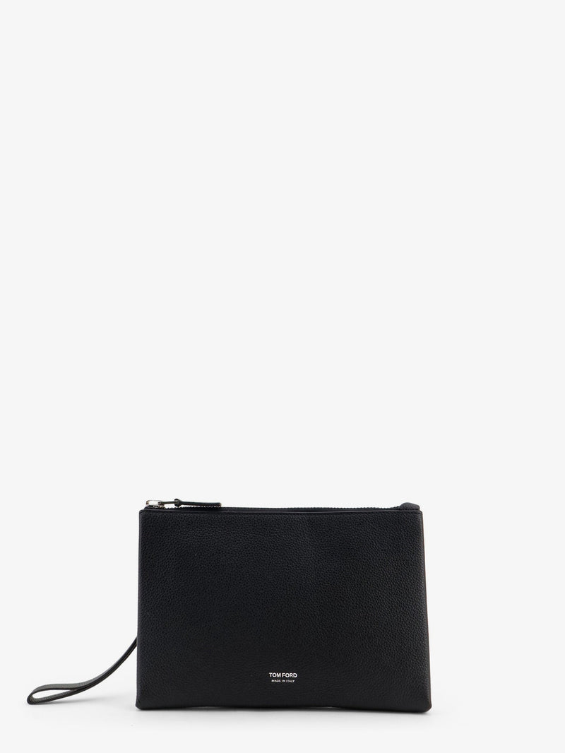 Tom Ford Tom Ford Grain Leather Pochette Black - World Class Fashion