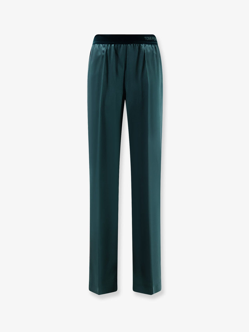 Tom Ford Tom Ford Satin Trousers Green Women - World Class Fashion