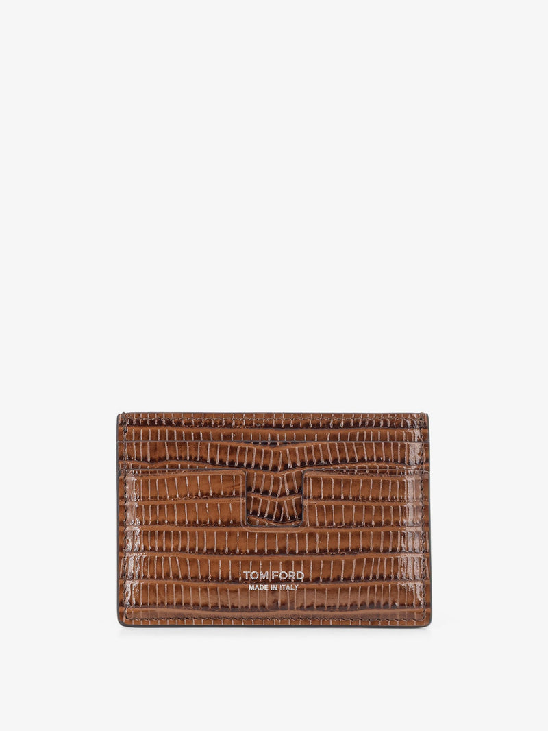 Tom Ford Tom Ford Leather Card Holder Brown - World Class Fashion