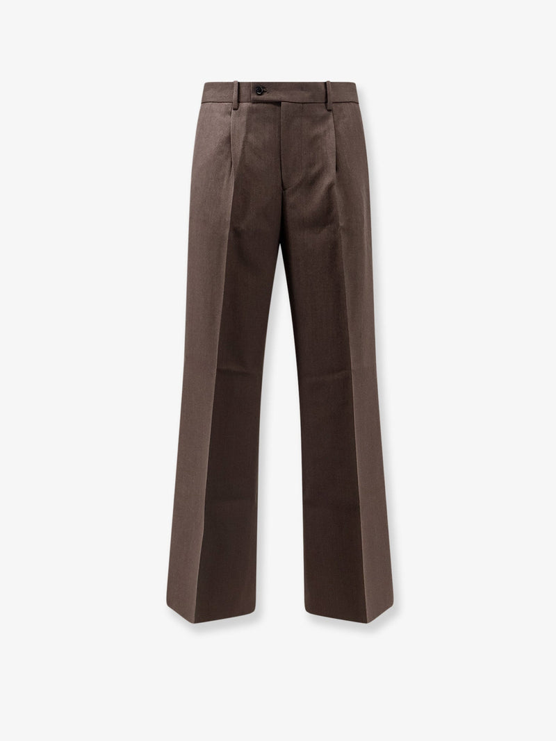 Tonywack Tonywack Wool Blend Trousers Brown Men - World Class Fashion