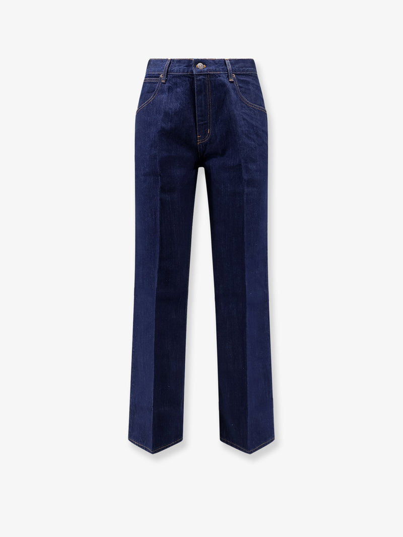 Tonywack Tonywack Flared-Leg Cotton Jeans Blue - World Class Fashion