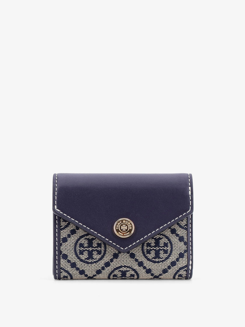 Tory Burch Tory Burch T Monogram Envelope Wallet Blue - World Class Fashion