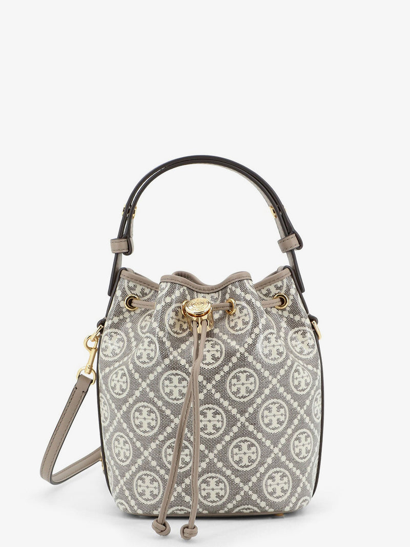 Tory Burch Tory Burch T Monogram Coated Canvas Bucket Bag - World Class Fashion