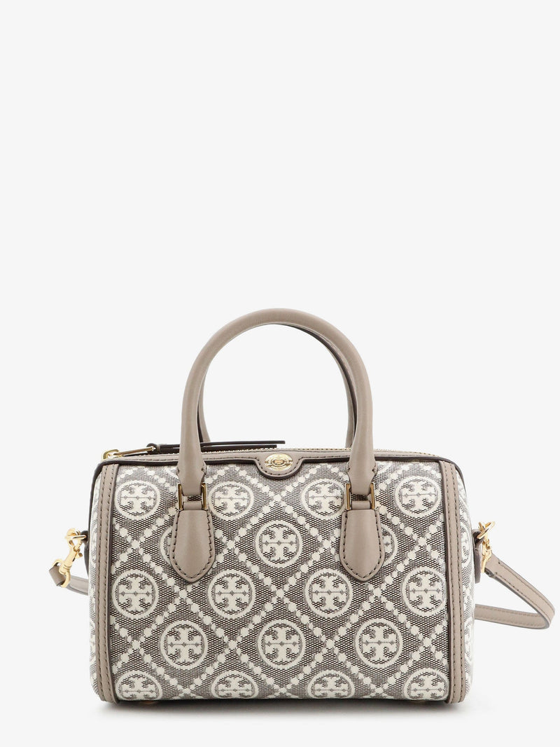 Tory Burch Bolso cilíndrico Tory Burch T Monogram Beige para mujer - World Class Fashion