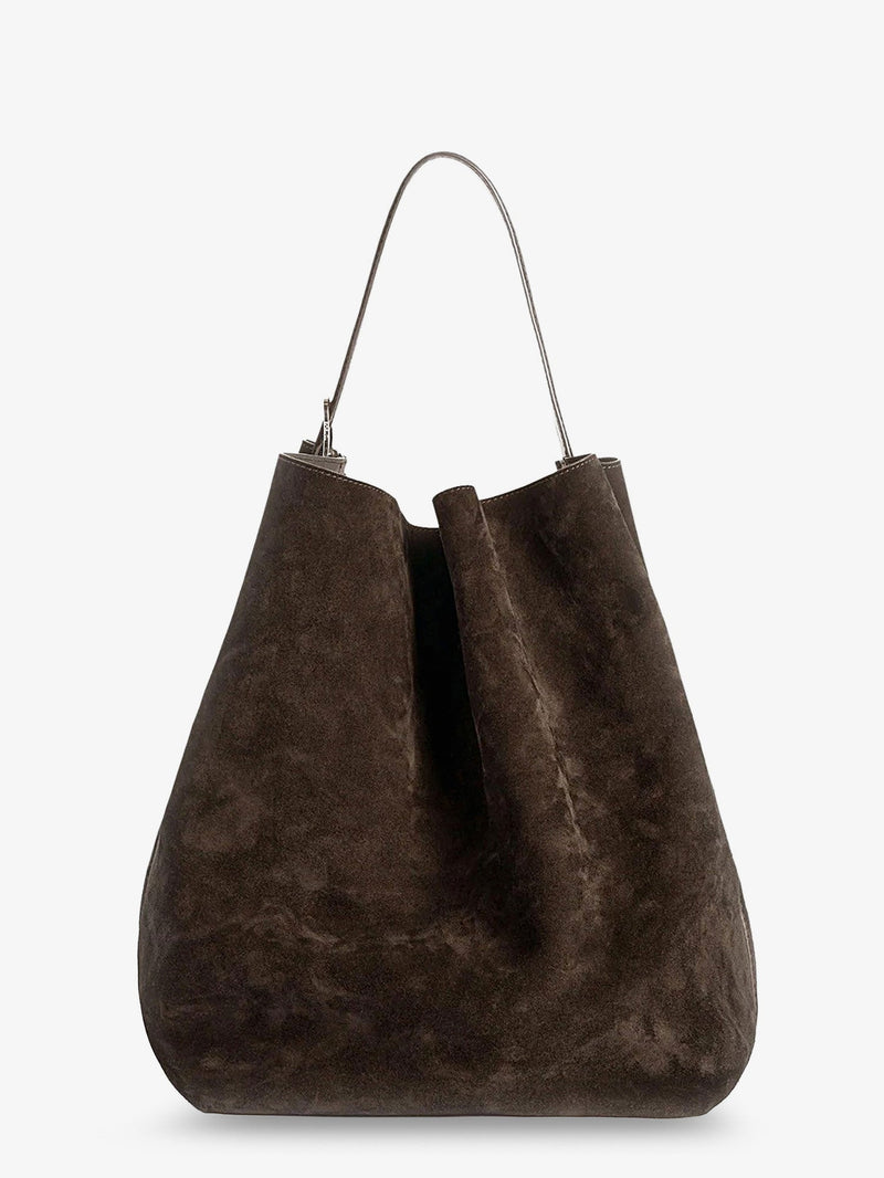 Toteme Bolso de hombro Toteme Suede Belted Tote Marrón - World Class Fashion