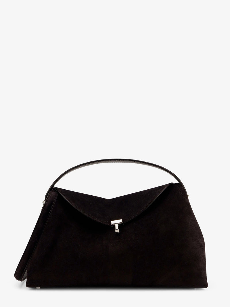 Toteme Bolso de mano Toteme T-Lock de ante marrón - World Class Fashion