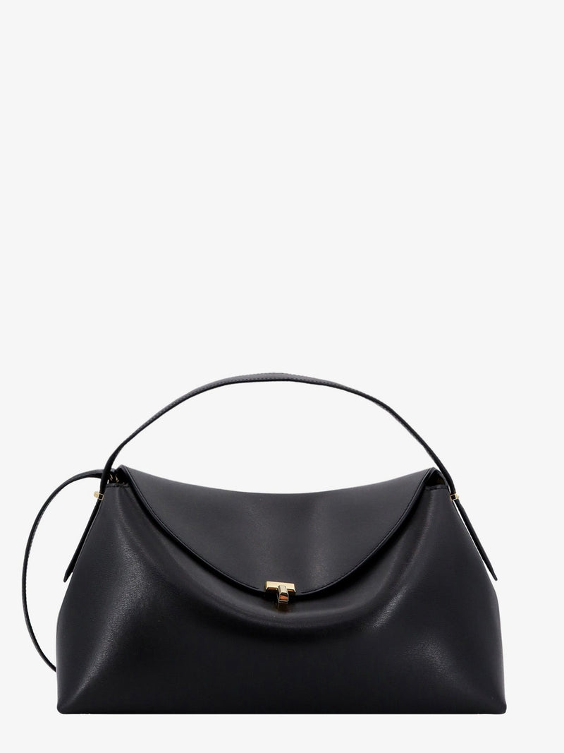 Toteme Toteme T-Lock Leather Crossbody Bag Black - World Class Fashion