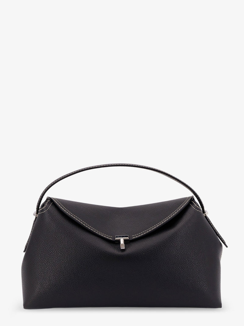 Toteme Bolso de piel martillada T-Lock de Toteme en negro - World Class Fashion