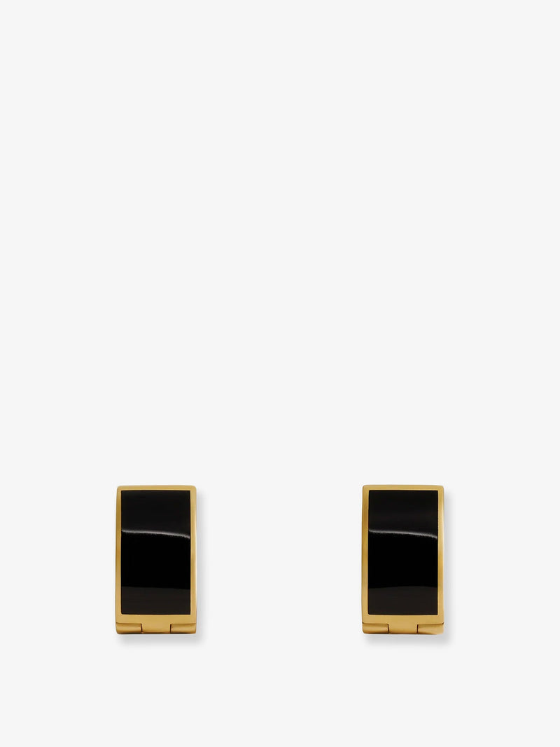 Toteme Toteme Signature Brass Earrings Black - World Class Fashion