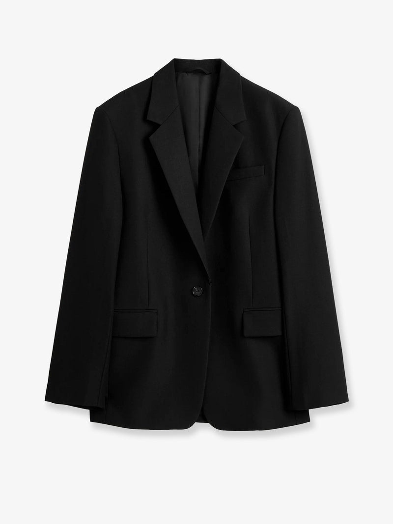 Toteme Blazer Toteme de mezcla de lana sastre negro - World Class Fashion