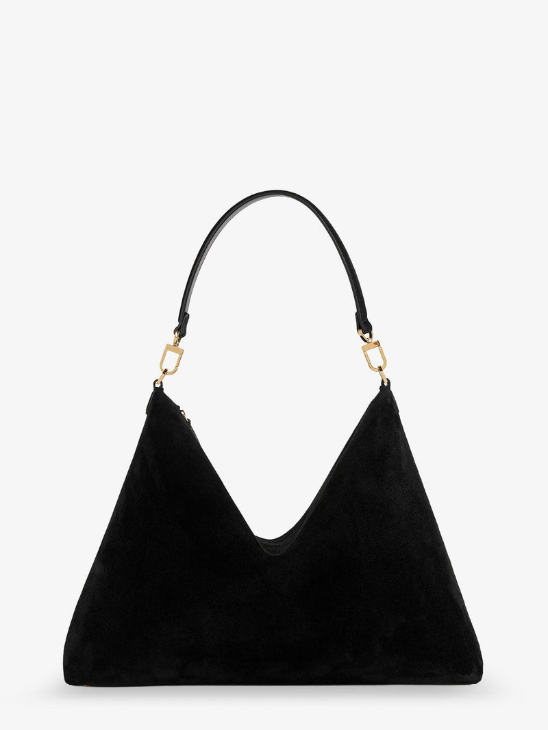 Toteme Bolso de hombro Toteme Medium Bevel de ante negro - World Class Fashion
