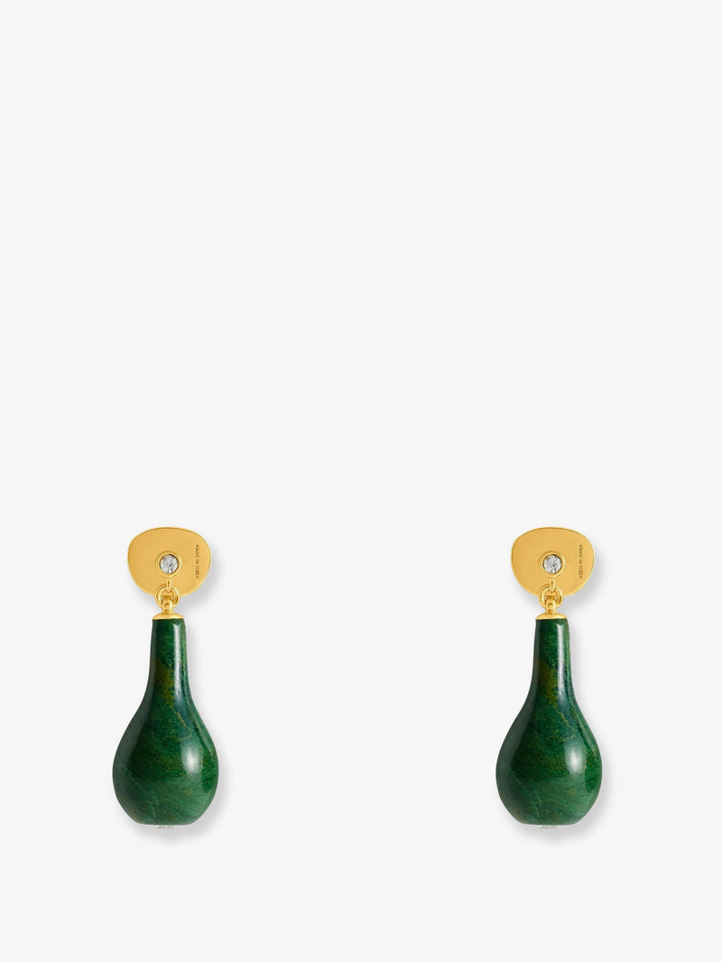 Toteme Toteme Jade Drops Brass Earrings Green - World Class Fashion