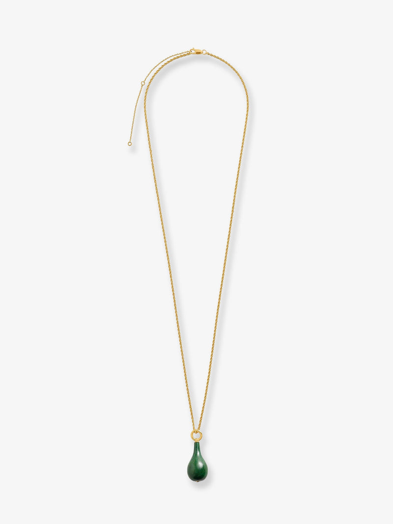 Toteme Toteme Medium Jade Drop Necklace Gold - World Class Fashion