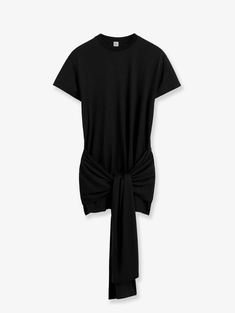 Toteme Toteme Lyocell and Cotton Blend T-Shirt Black - World Class Fashion