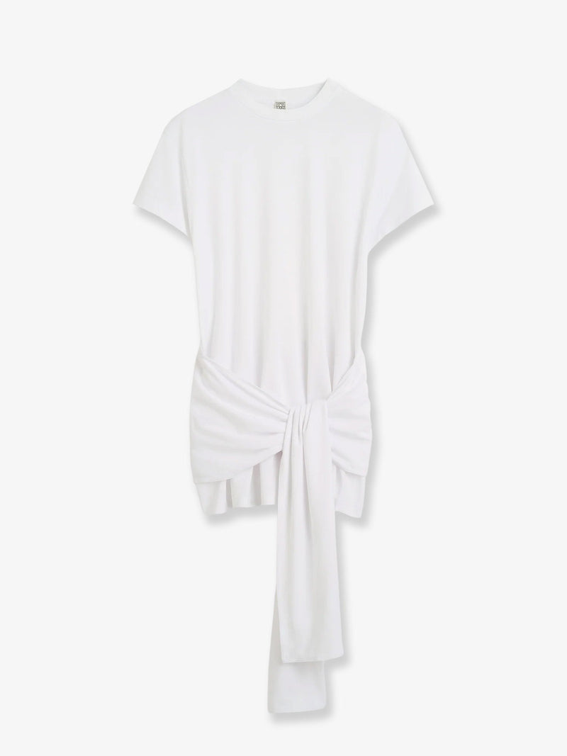 Toteme Toteme Lyocell Cotton Blend T-Shirt White - World Class Fashion