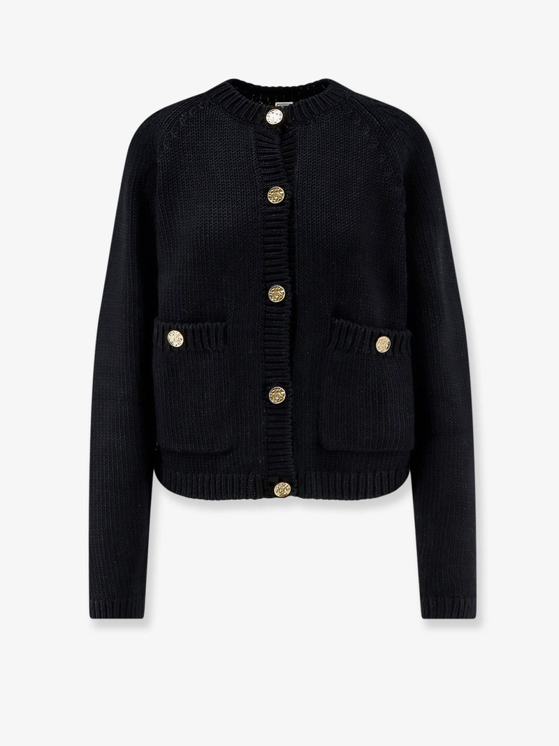 Toteme Toteme Organic Cotton Cardigan Black - World Class Fashion