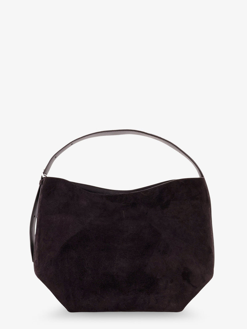 Toteme Toteme Medium Belted Suede Shoulder Bag Brown - World Class Fashion
