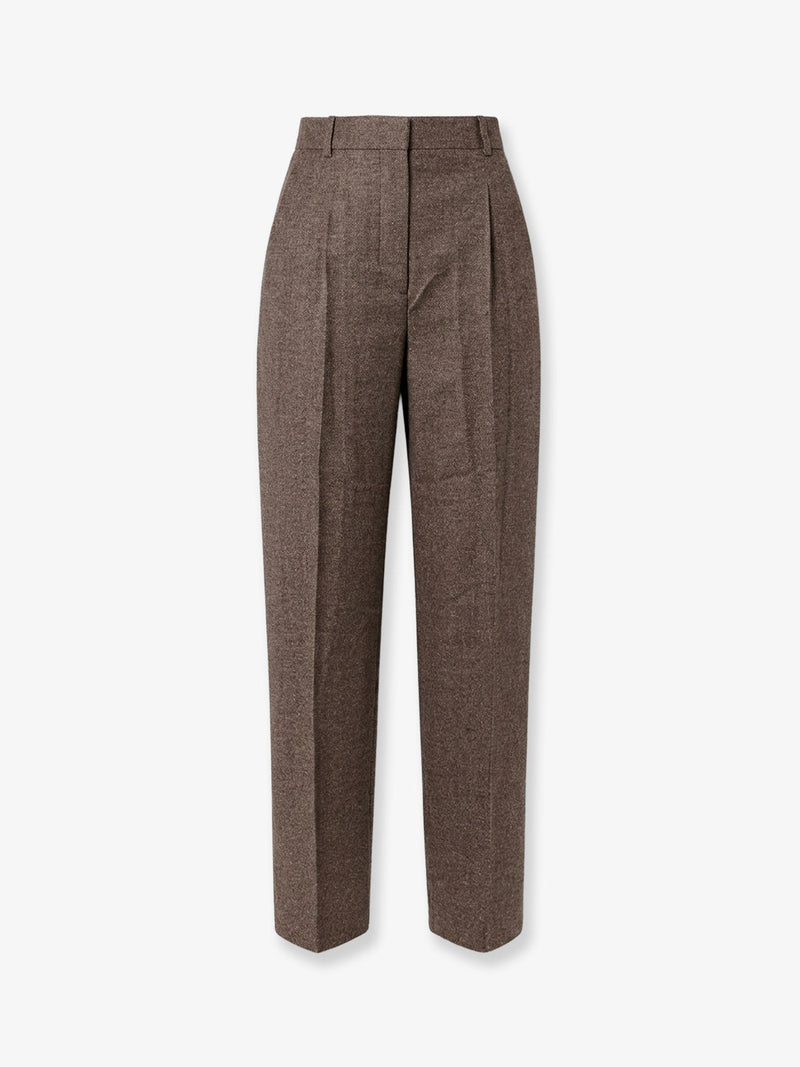 Toteme Toteme Viscose Wool Trousers Brown Women - World Class Fashion