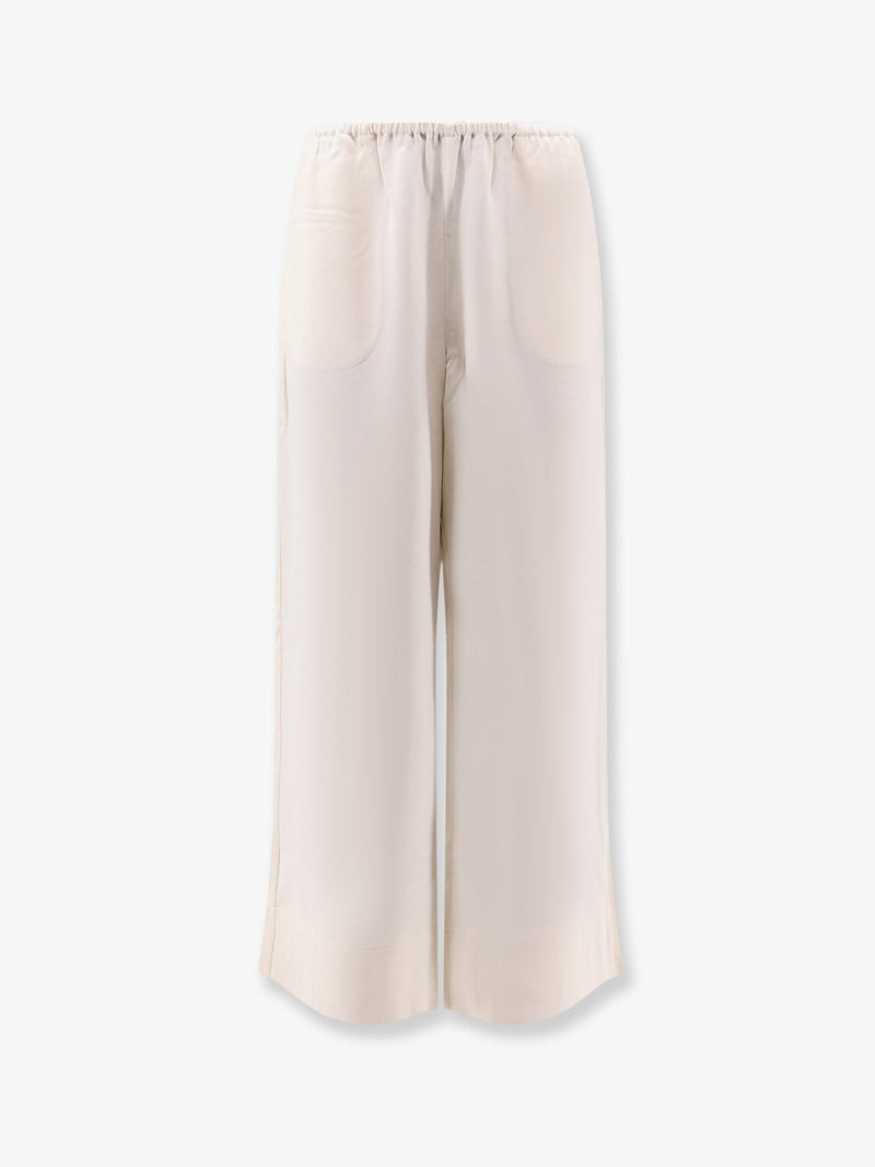 Toteme Toteme Viscose Trousers White Women - World Class Fashion