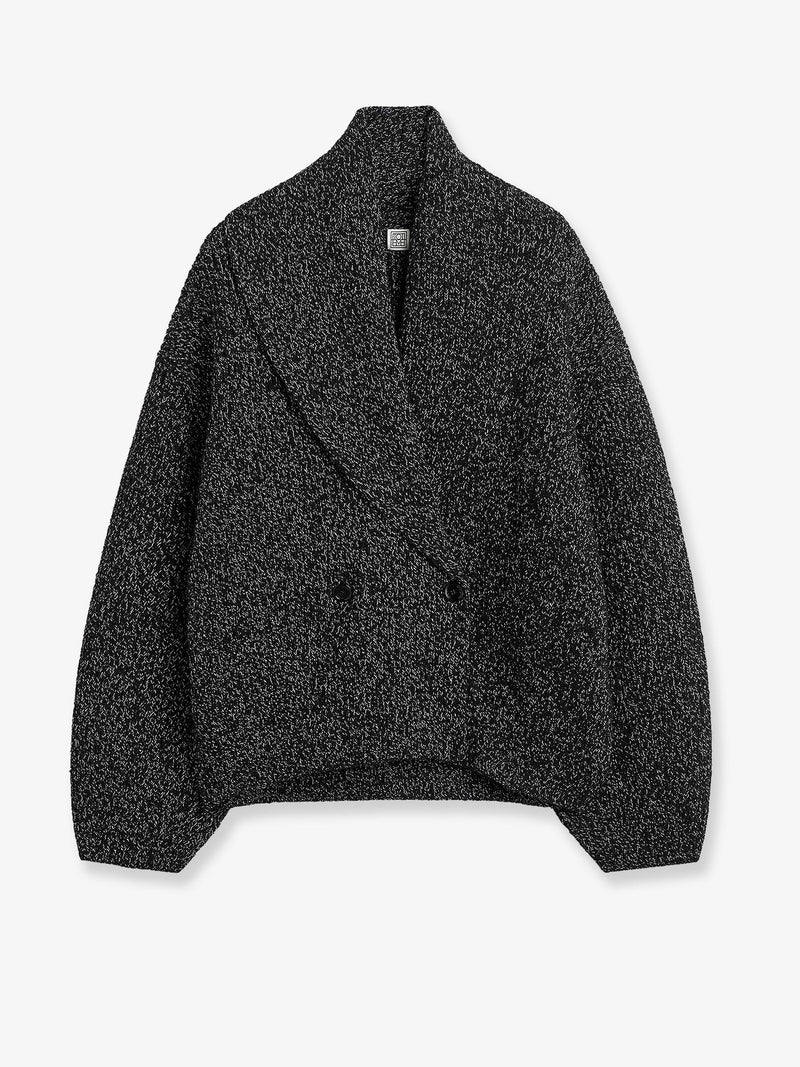 Toteme Toteme Double-Breasted Wool Cardigan Black - World Class Fashion