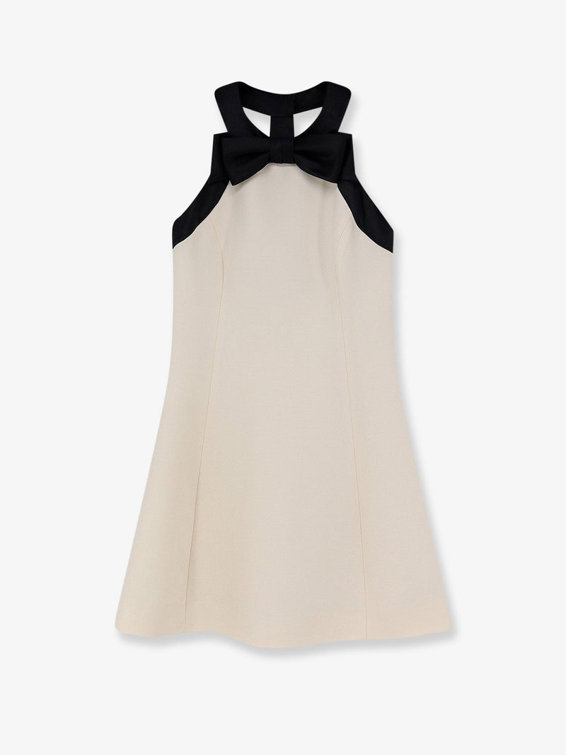 Valentino Valentino Mini Dress with Bow Detail White - World Class Fashion