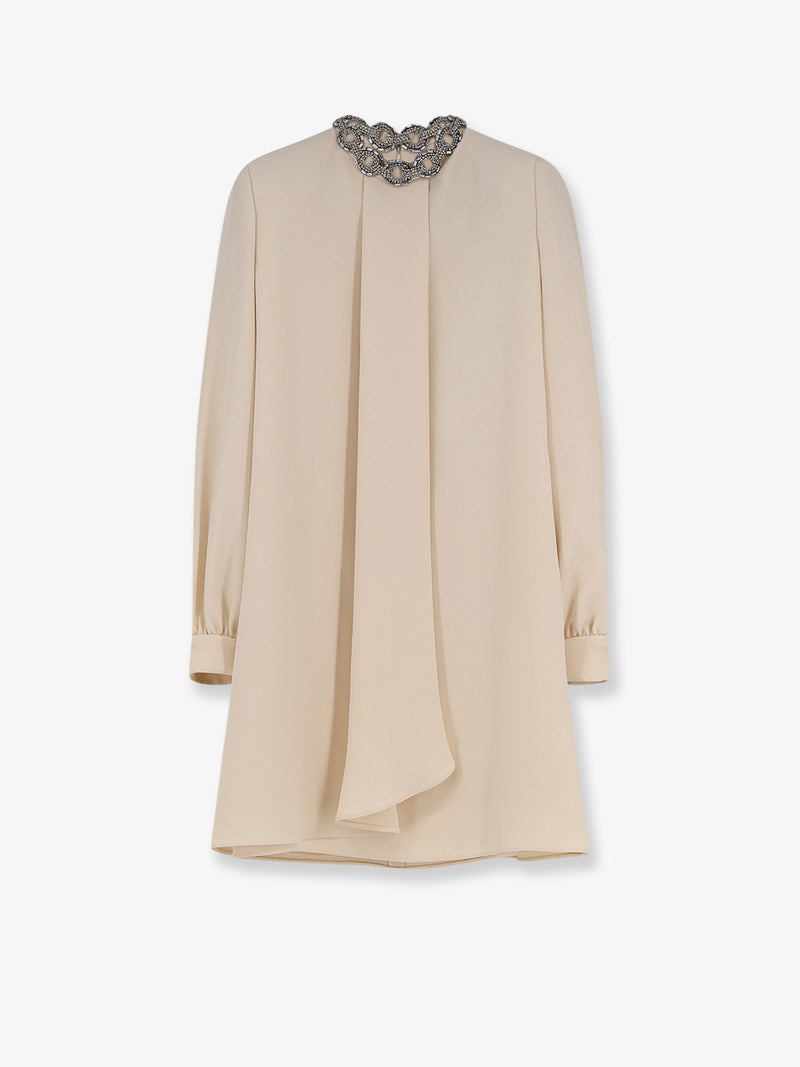 Valentino Minivestido Valentino Cady Couture Beige - World Class Fashion