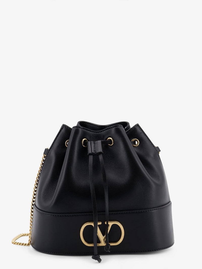 Valentino Garavani Valentino Garavani Vlogo Signature Leather Bucket Bag - World Class Fashion
