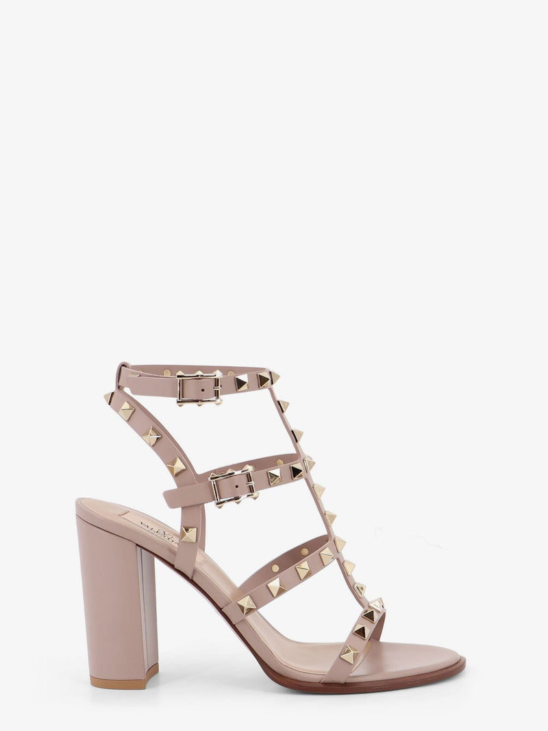 Valentino Garavani Valentino Garavani Rockstud Leather Sandals With Iconic All-Over Studs - World Class Fashion
