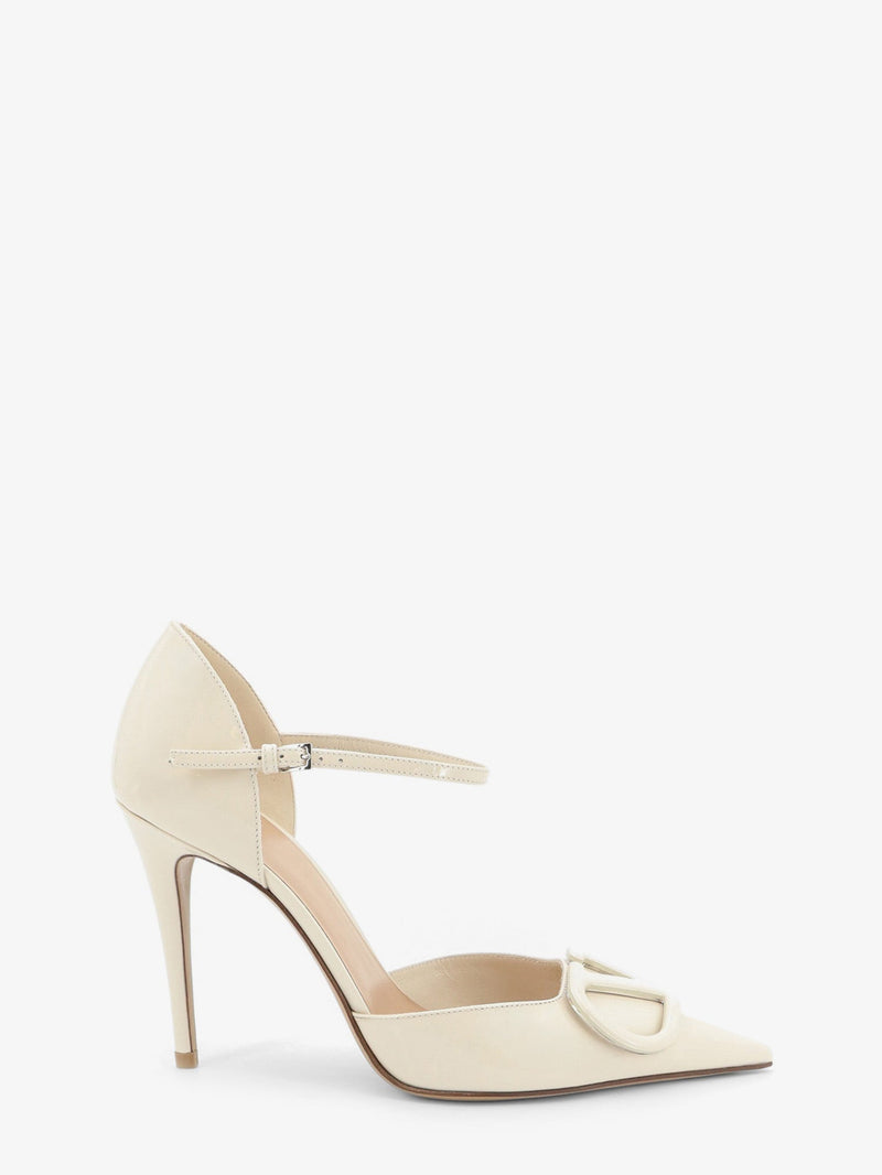 Valentino Garavani Valentino Garavani D'Orsay Patent Pumps With Vlogo Signature - World Class Fashion