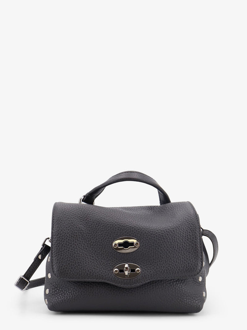 Zanellato Zanellato Postina® Baby Hammered Leather Crossbody Bag Grey - World Class Fashion
