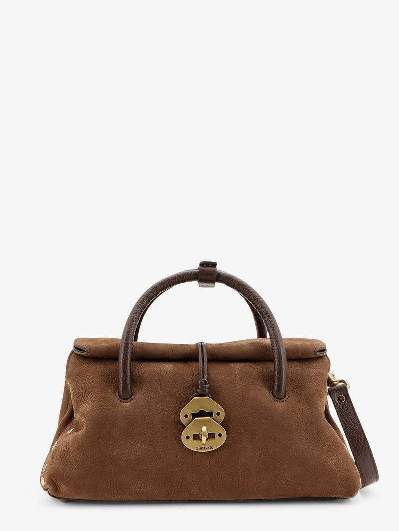 Zanellato Zanellato Dotta Nubuck Crossbody Bag Brown - World Class Fashion