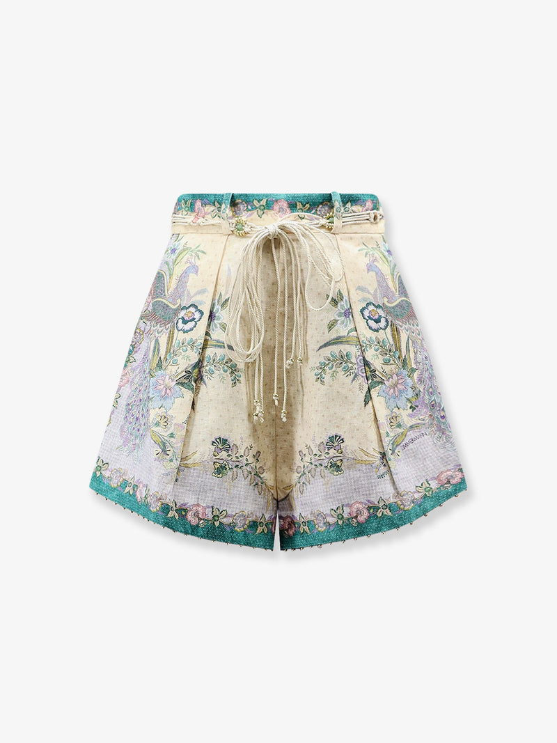 Zimmermann Zimmermann Indra Cotton And Silk Shorts - World Class Fashion