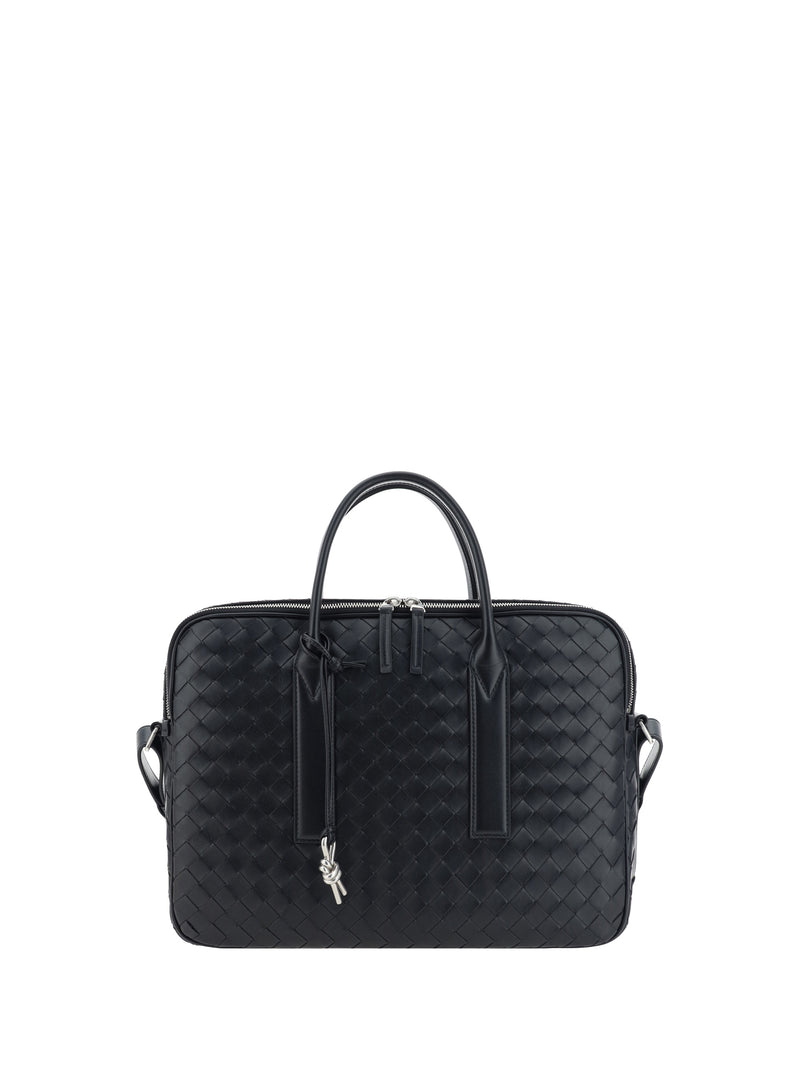 Bottega Veneta Bottega Veneta Avenue Shoulder Bag Black-Silver - World Class Fashion