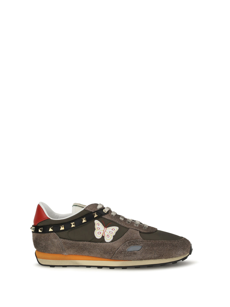 Valentino Garavani Valentino Garavani Stud Up Sneakers Mud Beige Men - World Class Fashion