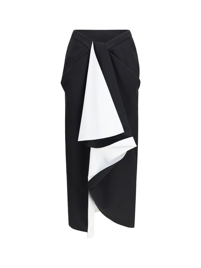 Givenchy Givenchy Draped Midi Skirt Black Women - World Class Fashion