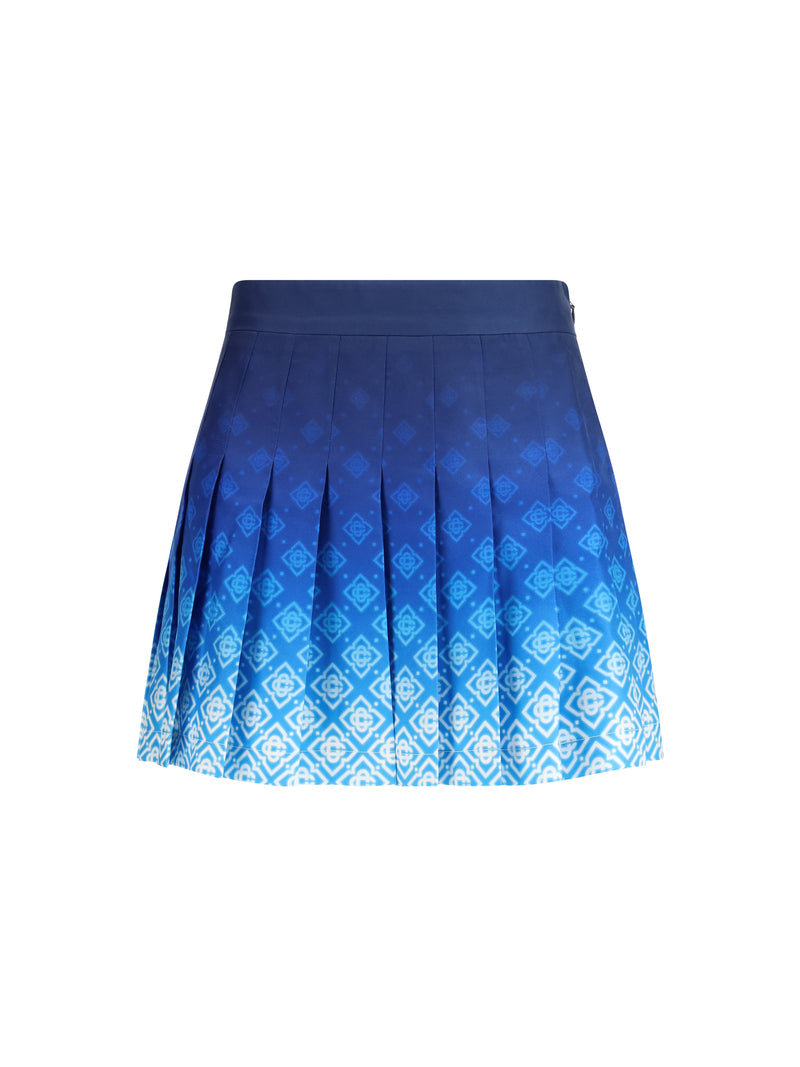 Casablanca Casablanca Pleated Mini Skirt Orchid Monogram - World Class Fashion