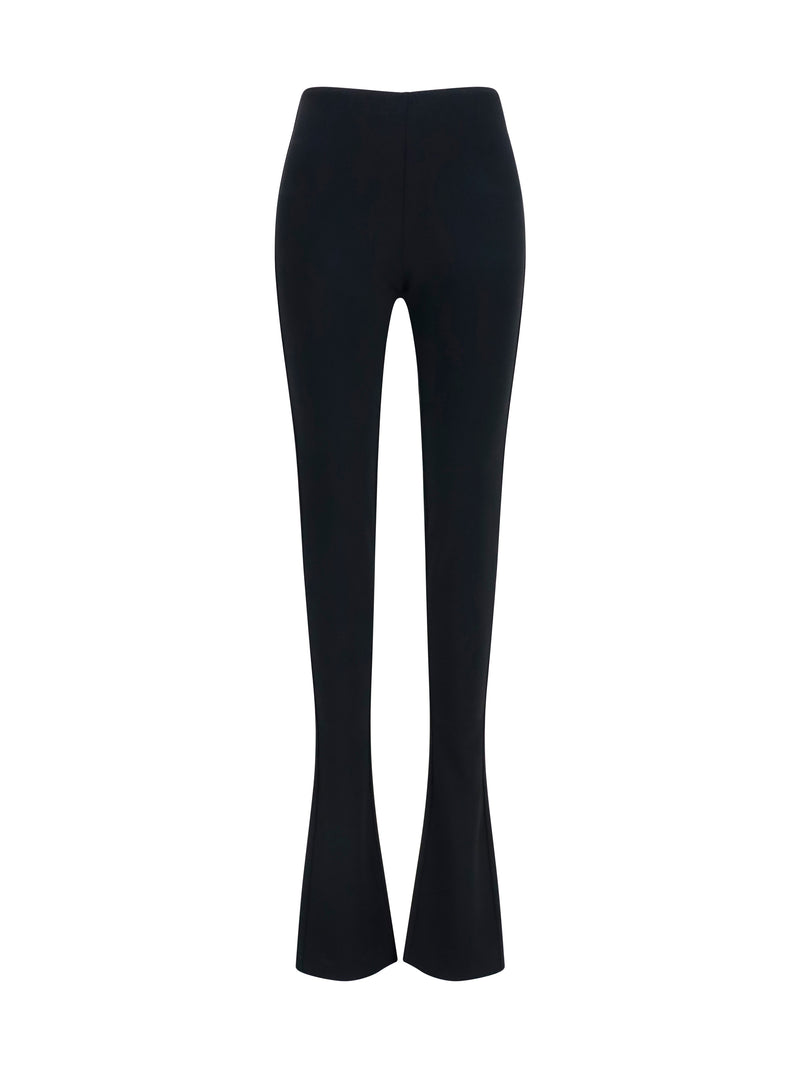 Gucci Gucci Pantalones de crepé de punto negro para mujer - World Class Fashion